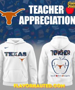 Texas Longhorns Teacher Appreciation 2025 Special White Hoodie