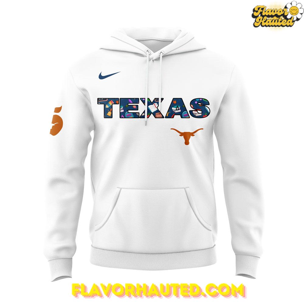 Texas Longhorns Teacher Appreciation 2025 Special White Hoodie Texas Longhorns Teacher Appreciation 2025 Special White Hoodie