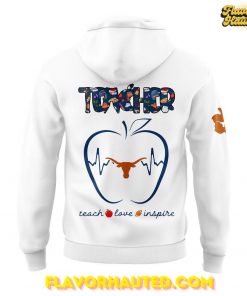Texas Longhorns Teacher Appreciation 2025 Special White Hoodie 3