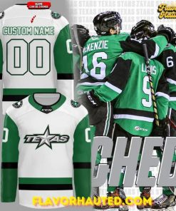 Texas Stars 2025 custom name and number White Hockey Jersey 1