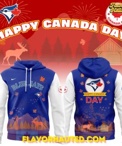 Toronto Blue Jays Happy Canada Day 2025 Blue Hoodie