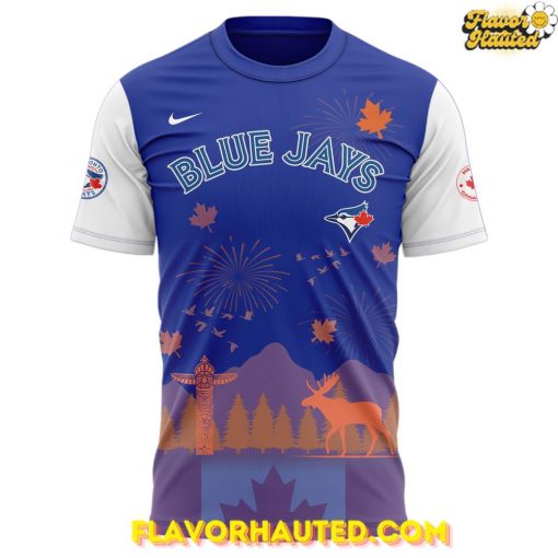 Toronto Blue Jays Happy Canada Day 2025 Blue T-Shirt