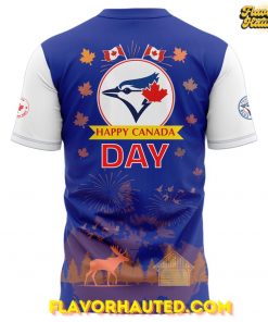 Toronto Blue Jays Happy Canada Day 2025 Blue T Shirt 3