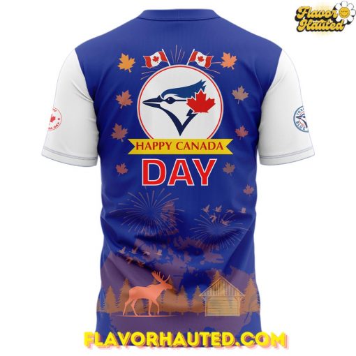 Toronto Blue Jays Happy Canada Day 2025 Blue T-Shirt