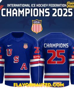 USA International Ice Hockey Federation Champions 2025 Jersey