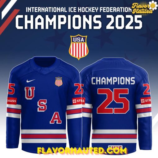 USA International Ice Hockey Federation Champions 2025 Jersey