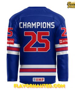 USA International Ice Hockey Federation Jersey Champions 2025 Jersey 3