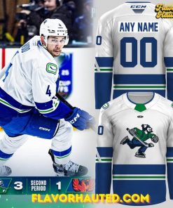 Vancouver Canucks Retro Johnny Canuck Custom Limited Hockey Jersey