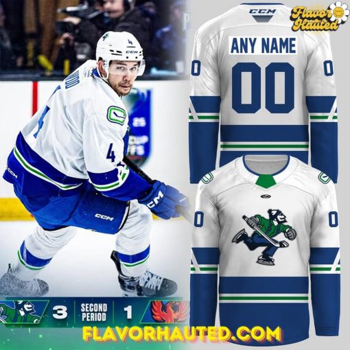 Vancouver Canucks Retro Johnny Canuck Custom Limited Hockey Jersey