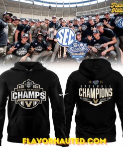 Vanderbilt Baseball 2025 SEC Conference Tournament Champions Hoodie
