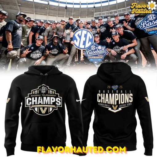 Vanderbilt Baseball 2025 SEC Conference Tournament Champions Hoodie