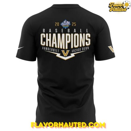 Vanderbilt Baseball 2025 SEC Conference Tournament Champions T-Shirt