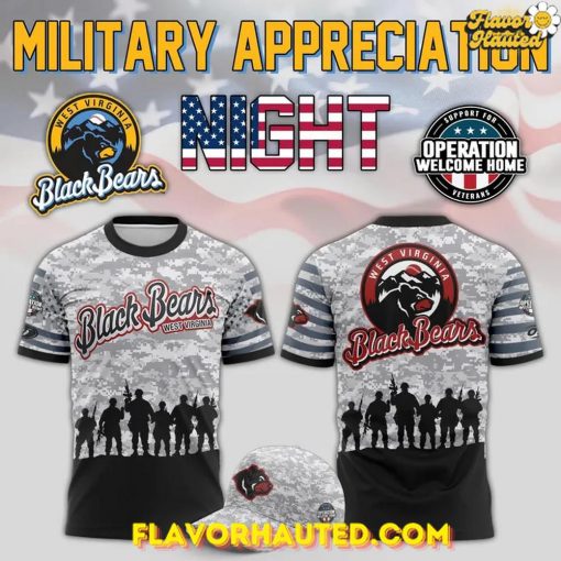 West Virginia Black Bears x Military Night 2025 Special Camo T-Shirt