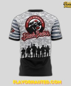 West Virginia Black Bears x Military Night 2025 Special Camo T Shirt 3