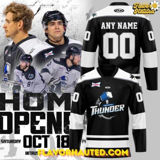 Wichita Thunder Home Opener 2025-26 Black Hockey Jersey