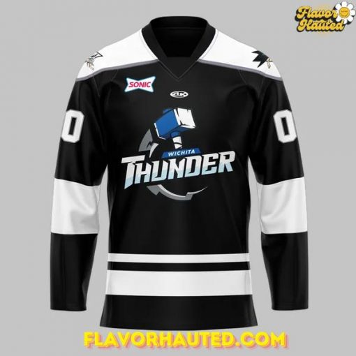 Wichita Thunder Home Opener 2025-26 Black Hockey Jersey