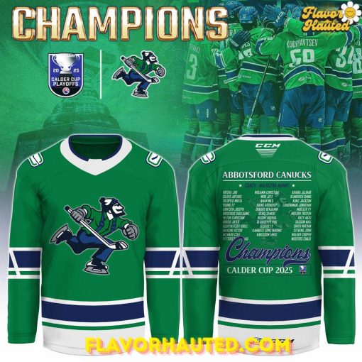 Abbotsford Canucks Champions Calder Cup 2025 Playoffs Special Hockey Jersey