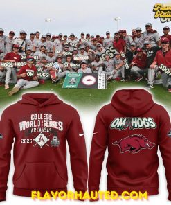 Arkansas Baseball OMAHOGS 2025 College World Series Limited Edition Hoodie