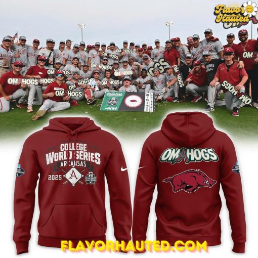 Arkansas Baseball OMAHOGS 2025 College World Series Limited Edition Hoodie