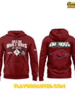 Arkansas Baseball OMAHOGS 2025 College World Series Limited Edition Hoodie