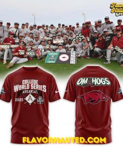 Arkansas Baseball OMAHOGS 2025 College World Series Limited Edition T-Shirt
