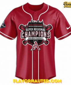 Arkansas Razorbacks 2025 Super Regionals Champions Special Baseball Jersey
