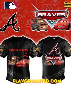 Atlanta Braves x Lightning McQueen Version Baseball Jersey
