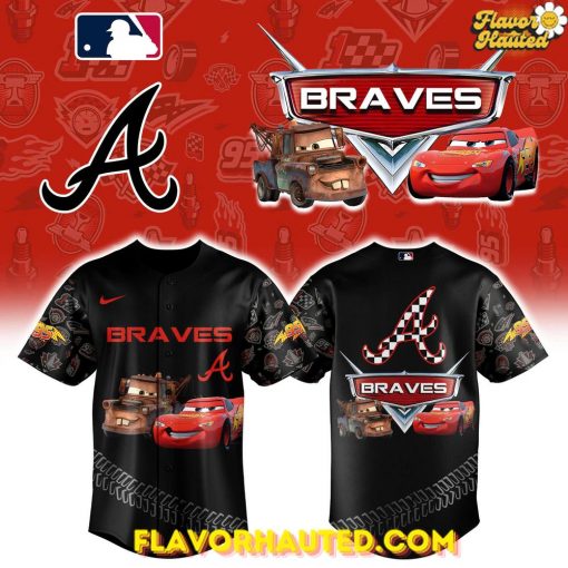 Atlanta Braves x Lightning McQueen Version Baseball Jersey