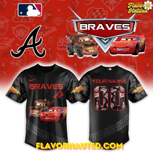 Atlanta Braves x Lightning McQueen Version Baseball Jersey