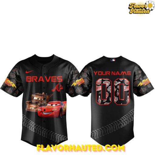 Atlanta Braves x Lightning McQueen Version Baseball Jersey