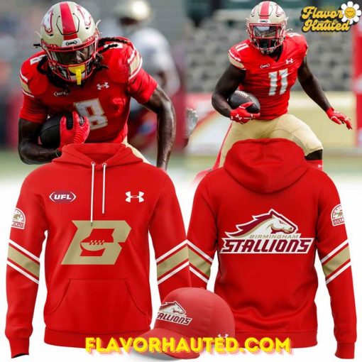 Birmingham Stallions Football 2025 Special Red Hoodie
