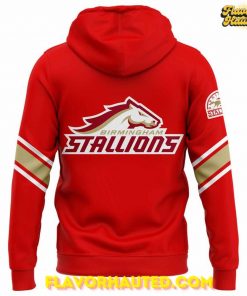 Birmingham Stallions Football 2025 Special Red Hoodie 3