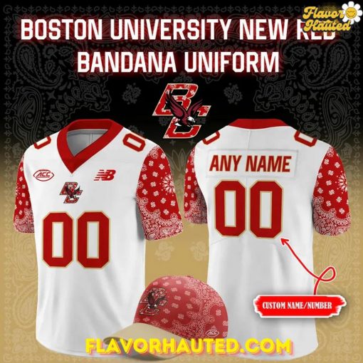 Boston College Eagles Red Bandana Limited Edition 2025 Football Jersey