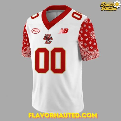 Boston College Eagles Red Bandana Limited Edition 2025 Football Jersey