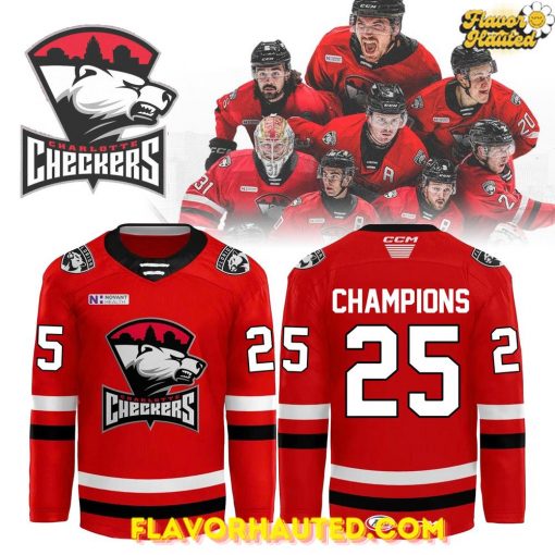 Charlotte Checkers Champions American Hockey League 2025 Limited Edition Jersey