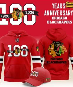 Chicago Blackhawks 100th Anniversary 1926-2026 Hoodie