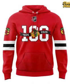 Chicago Blackhawks 100th Anniversary 1926-2026 Hoodie