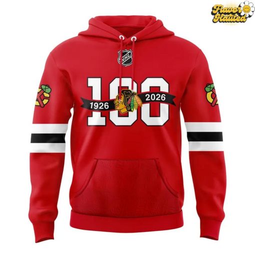 Chicago Blackhawks 100th Anniversary 1926-2026 Hoodie