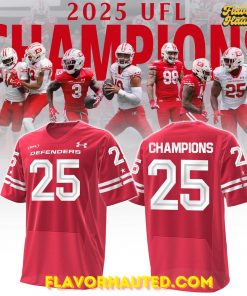 DC Defenders 2025 UFL Champions Special Red Football Jersey