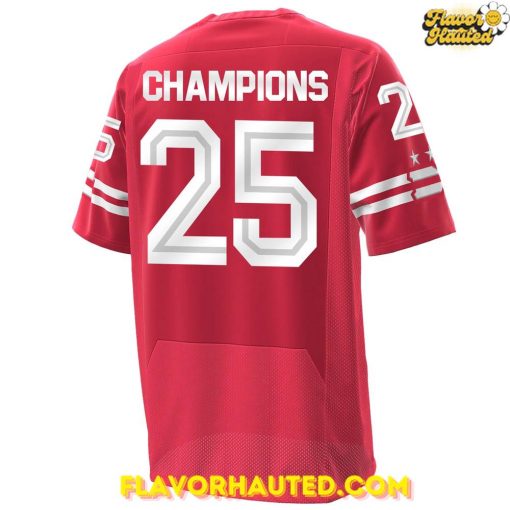 DC Defenders 2025 UFL Champions Special Red Football Jersey