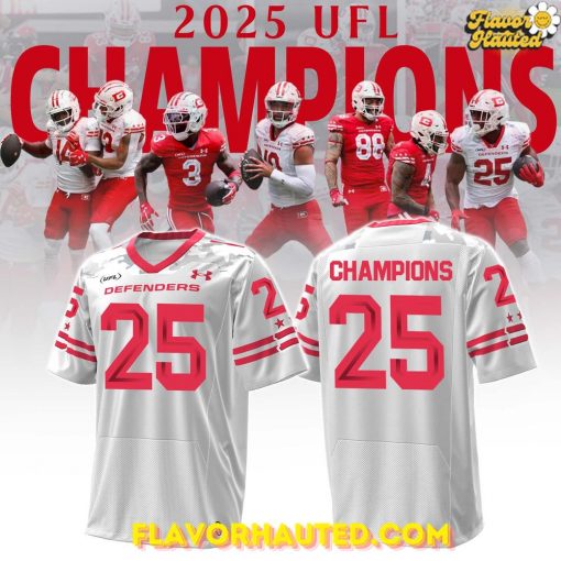 DC Defenders 2025 UFL Champions Special White Football Jersey