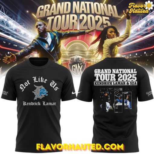 Detroit Lions x Kendrick Lamar & SZA Grand National Tour 2025 Special T-Shirt