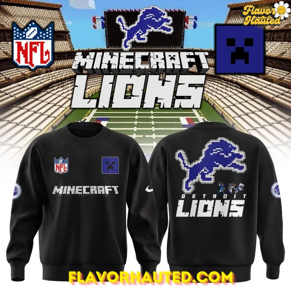 Detroit Lions x Minecraft Limited Edition 2025 Sweatshirt Detroit Lions x Minecraft Limited Edition 2025 Sweatshirt