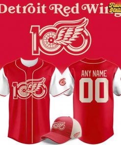 Detroit Red Wings 100 Years of Hockeytown Limited Edition Baseball Jersey