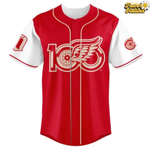 Detroit Red Wings 100 Years of Hockeytown Limited Edition Baseball Jersey