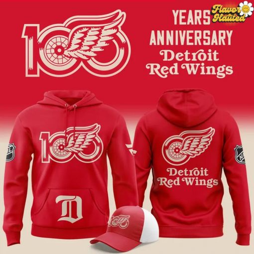 Detroit Red Wings 100 Years of Hockeytown Limited Edition Hoodie