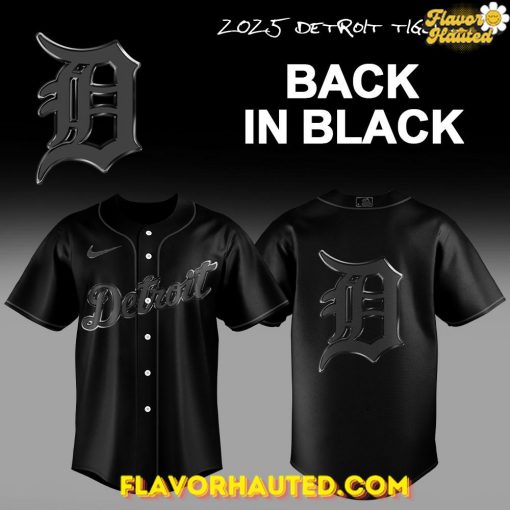 Detroit Tigers Back In Black Special Baseball Jersey