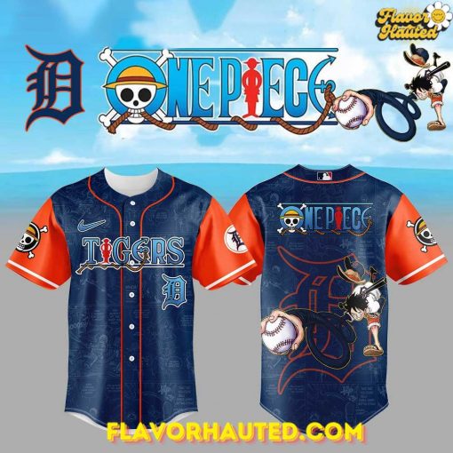 Detroit Tigers One Piece Night Game Limited Edition Blue Baseball Jersey