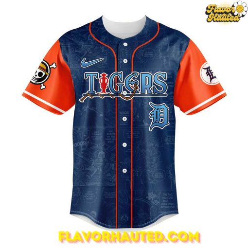 Detroit Tigers One Piece Night Game Limited Edition Blue Baseball Jersey