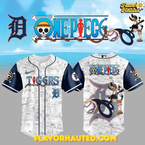 Detroit Tigers One Piece Night Game Limited Edition White Baseball Jersey
